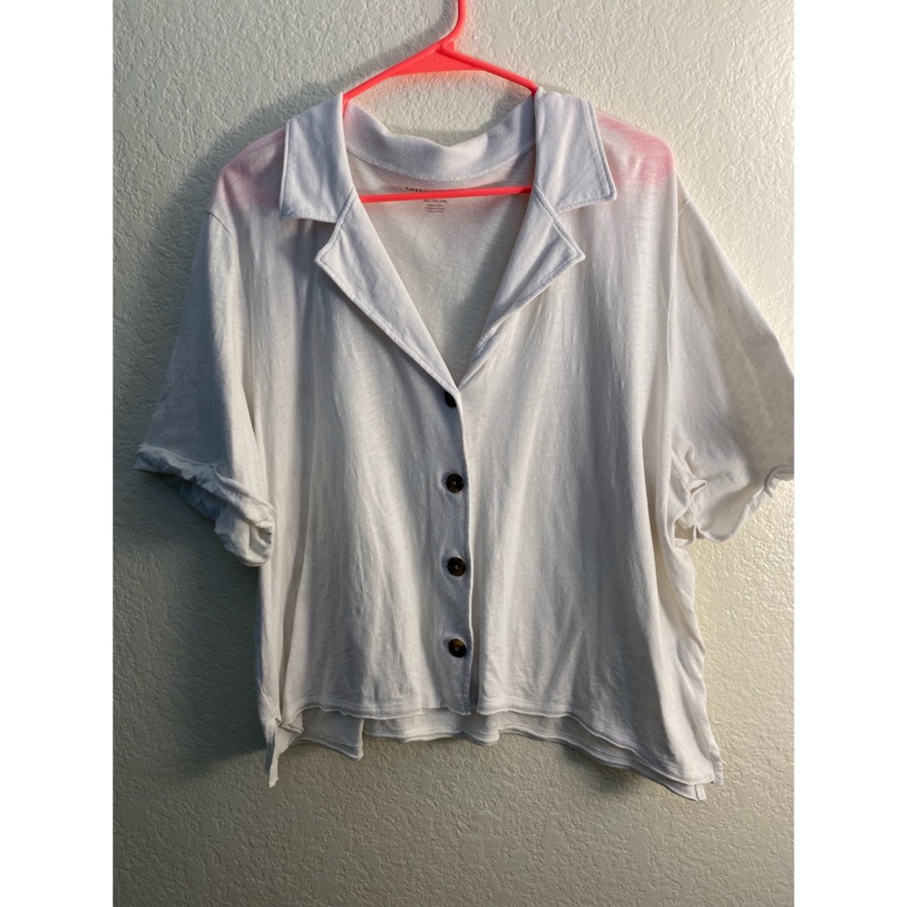 American Eagle White Crop Top